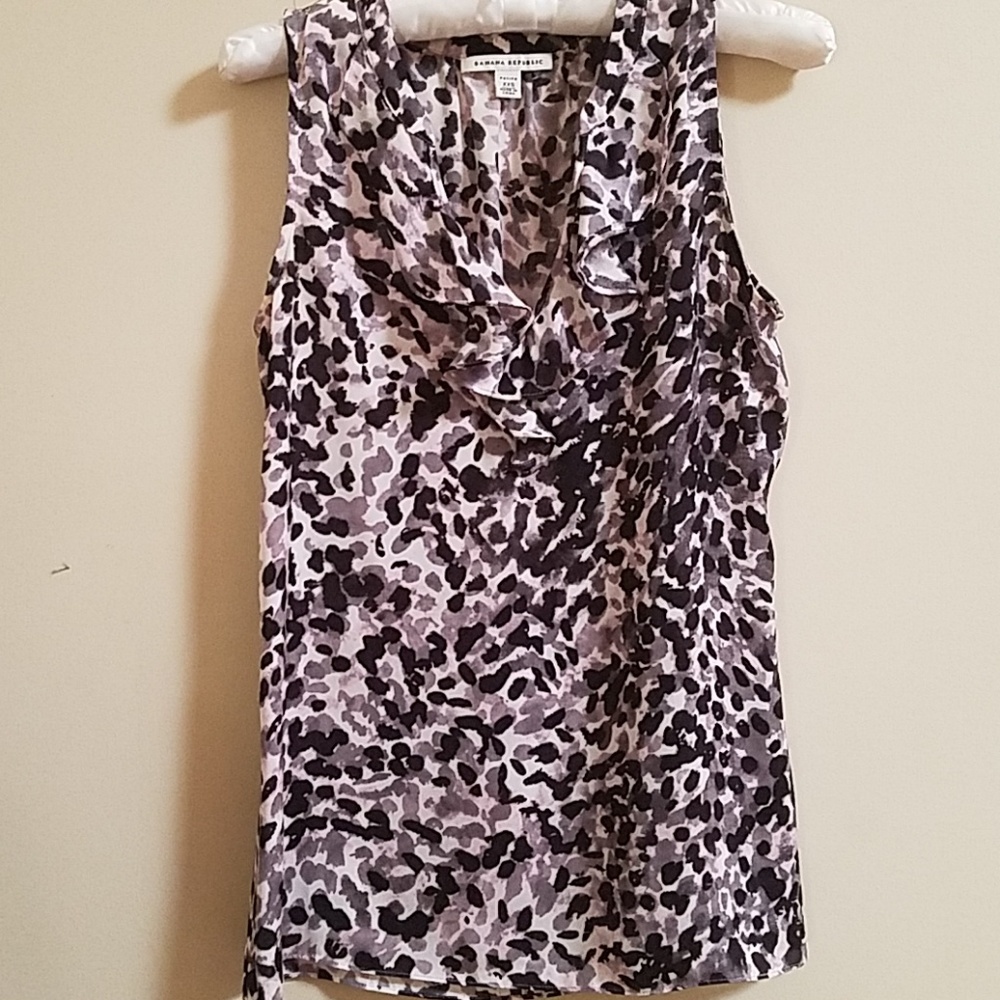 Banana Republic Leopard Print Blouse PXXS